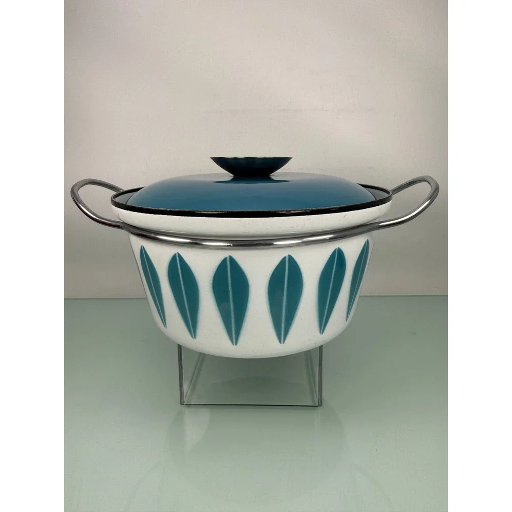 Vintage Cathrineholm Lotus Enamel Dutch Oven 7.5